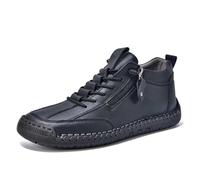 Boots Homme en Cuir Bottine Femme Homme Imperméable Chaussures de Sécurité Hommes Antidérapantes Botte Mocassin Confort Chaussures de Travail Impermeable Chaussure Ville Bottes Courtes Basket Montante
