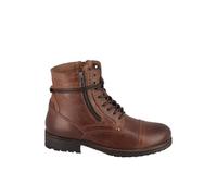 Boots Homme - PEPE JEANS - Melting High Cognac - Lacets et Zip - Marron - Cuir - Chaussures 45