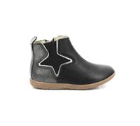 Boots - KICKERS - Vermillon - Cuir - Noir - Fermeture Zip et Élastique 27