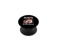 Boots on The Ground Bottes de Cowboy Noir Cowgirl Western PopSockets PopGrip Adhésif