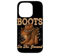Boots on The Ground Bottes de Cowboy Rodeo Western Cowgirl Coque pour iPhone 14 Pro