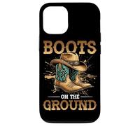 Boots on The Ground Bottes de Cowboy Southern Country Rodéo Coque pour iPhone 12/12 Pro