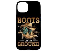 Boots on The Ground Bottes de Cowboy Southern Country Rodéo Coque pour iPhone 15 Plus