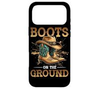 Boots on The Ground Bottes de Cowboy Southern Country Rodéo Coque pour iPhone 17 Pro Max