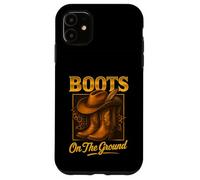Boots on The Ground Cowboy Boots Western Country Style Coque pour iPhone 11