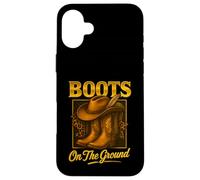 Boots on The Ground Cowboy Boots Western Country Style Coque pour iPhone 16 Plus