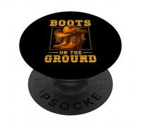 Boots on The Ground Cowboy Boots Western Country Style PopSockets PopGrip Adhésif