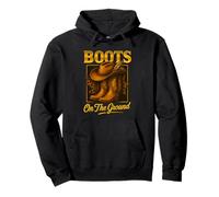 Boots on The Ground Cowboy Boots Western Country Style Sweat à Capuche