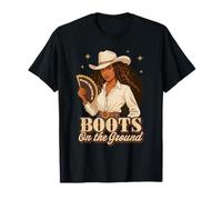 Boots On The Ground Juneteenth Cowgirl où se trouvent les fans T-Shirt