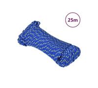 vidaXL Corde de bateau Bleu 4 mm 25 m Polypropylène Bleu