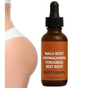 Booty Drops - Buttock Massage Huile | 60 ml profondément nourrissante et hydratante | Huile de massage de fesses plus grande pour femmes courbes naturelles Silhouette volumique plus grande