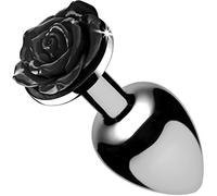 Plug Anal Métal Bijou Black Rose Small