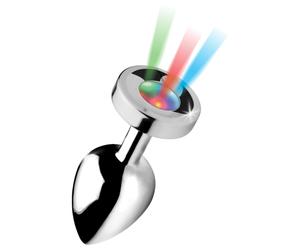 Booty Sparks - plug anal lumineux - grand - argenté