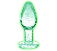Booty Sparks - plug anal lumineux - verre transparent - taille L