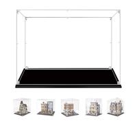 BOOVAX Vitrine pour Lego 10278/10264/10228/76108/10246 - Présentoir Vitrine en Acrylique Transparente pour [Commissariat Police/Eckgarage/Maison-Hantée/Bureau-du-Détective] - 30x30x40cm