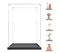 BOOVAX Vitrine pour Lego 21347 10328 10344 21357 21358 - Présentoir Vitrine en Acrylique Transparente pour [Cabine Téléphonique/Bouquet Roses/Bambou Chance/Luxo Jr/Distributeur] - 25x20x35cm