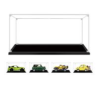 BOOVAX Vitrine pour Lego-42138/42122/10271/10242 - Acrylique Figurine Vitrine Présentoir Transparent pour [Shelby-gt500/Fiat-500/Wrangler/Mini-Cooper] Modèle - 30x15x15cm