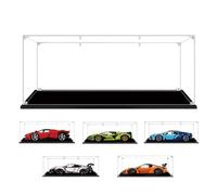 BOOVAX Vitrine pour Lego-42143/42115/42083/42096 - Présentoir Vitrine en Acrylique Transparente pour [Ferrari-Daytona-SP3/Lamborghini-Sian/Bugatti-Chiron/Porsche-911-RSR] - 62x30x20cm