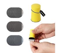 Boowan Nicole Cale à poncer humide et sèche pour béton, Jesmonite et Terrazzo, ponceuse à crochet rond avec papier de verre 100/400/1000 Grit