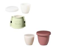 BOOWAN NICOLE Jesmonite SH1089+LZ0714 Bol minimaliste en silicone avec recharge de bougies, pour décoration de la maison