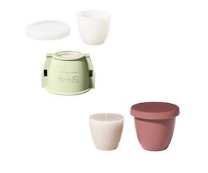 BOOWAN NICOLE Jesmonite SH1089+LZ0714 Bol minimaliste en silicone avec recharge de bougies, pour décoration de la maison
