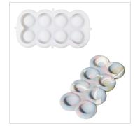 BOOWAN NICOLE Jesmonite SH1208 Support à œufs rond en silicone Moule à œufs Bac à œufs Bac à œufs Bac à œufs Boîte à œufs Boîte à œufs en plâtre Moules de moulage pour l'artisanat (SH1208)