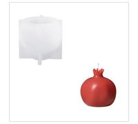 BOOWAN NICOLE Moule en silicone 3D en forme de grenade - Moule à bougie en silicone - Pour fabrication de bougies - Cadeau (LZ0882)