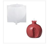 BOOWAN NICOLE Moule en silicone 3D en forme de grenade - Moule à bougie en silicone - Pour fabrication de bougies - Cadeau (LZ0884)