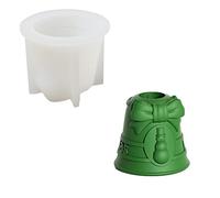BOOWAN NICOLE Moule en silicone pour bougeoir en forme de clochette de Noël - Pour fabrication de ciment, plâtre, décoration d'intérieur (SH0933-2)
