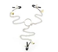 Boowhol Adultes Réglable Trois-Nipple Clamp Or Cloche Mamelon Jouets Tease du Sein SM Jouets de Nipple Pinces Suceurs-Cadeau Noël