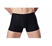 Boowhol Hommes Boxer Slips U Convexe Ultra-Thin Sexy Perspective Culotte Strings Shorts sous-Vêtements de Soie Glace Transparente Caleçons (XL, Noir)