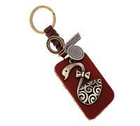 Boowhol-Porte-clés en cuir de cygne de bronze à la main créative porte-clés haut de gamme voiture pendentif chaîne bijoux