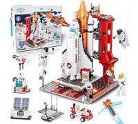 Booyuer Kit de Construction City Space Shuttle, 888 PCS 11-en-1 STEM Fusée & Exploration de Mars avec Tour de Contrôle, Cadeau pour Enfants Garçons & Filles 6+, Anniversaires Occasions Spéciales