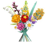 Booyuer Kit de Construction de Fleurs pour Adultes, Ensemble de 10 Flowers Artificielles, Flower Décoration Botanique, Cadeau pour Enfants Anniversaires, Femmes Saint-Valentin, Fête des Mères