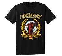 Booze and Glory As Bold As Brass T-Shirt Mens Unisex Black Tees XL