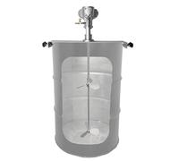 BOOZXCV Baril de réservoir de mélangeur de Peinture pneumatique de 50 gallons, réservoir d'agitateur d'air de Peinture en Acier Inoxydable 1/2HP, avec Une Pince Verticale, pour peintures