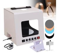 BOOZXCV Boîte à lumière pour Studio Photo, avec 4 lumières de Remplissage à intensité Variable et Plateau tournant à Vitesse réglable, Support Rotatif Suspendu (Tb20)