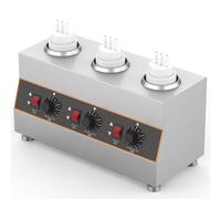 BOOZXCV Chauffe-Sauce au Fromage électrique Distributeur de Fudge Chaud Distributeur de Fromage Chauffe-Fromage, 86-185 °F Réglable 110-220V, 4Grids-110V (3grids 110V)