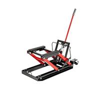 BOOZXCV Cric Ciseaux de Moto 1500/1700 LBS Capacité de Charge Réglable Portable Hoist Stand Outil de Levage Caoutchouc antidérapant, Assurance sécurité (1500LBS Rouge)
