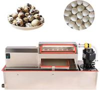 BOOZXCV Éplucheuse d'œufs de caille électrique Professionnelle - Outil de décorticage Automatique 25W, capacité de 70kg/h, pour œufs de caille durs, Faible taux de Casse