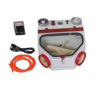 BOOZXCV Machine de sablage électrique, sableuse Fine à Double Aiguille, équipement de sablage modulaire Robuste, Machine avec Grande fenêtre de visualisation, Commande au Pied