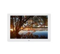 BOOZXCV Machine publicitaire HD IPS de 10,1 Pouces Résolution 1280x800 Album Photo électronique Cadre Photo numérique Prise en Charge de la Lecture en Boucle Fichiers (White)