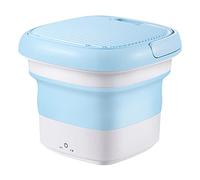 BOOZXCV Mini Machine à Laver Portable et compacte - Lave-Linge Semi-Automatique à ultrasons et sèche-Linge pour sous-vêtements/Chaussettes - Design Pliable, stérilisation (Blue)