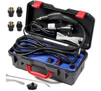 BOOZXCV Nettoyeur Vapeur Portable Professionnel, défroisseur à Vapeur Portable Haute température pour Un Nettoyage intensif, Conception sans réservoir avec 8 Accessoires