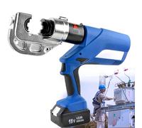 BOOZXCV Pince à sertir électrohydraulique, Pince coupante hydraulique Portable Rechargeable, avec moules et Coffret de Rangement, Plage de sertissage 16-300 mm², pour cosses (Ez400)
