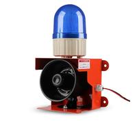 BOOZXCV Sirène d'alarme sonore et Lumineuse Industrielle, Tour de klaxon de Lampe d'avertissement de sécurité 120dB, lumière stroboscopique LED étanche IP55 pour Les usines et la sécurité (Blue 380V)