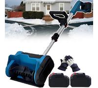 BOOZXCV Souffleur de Neige électrique amélioré - Pelle à Neige sans Fil et sans balais de 600w, Peut projeter la Neige à 45° à Gauche, à Droite et vers Le Haut, (2batteries)