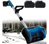 BOOZXCV Souffleur de Neige Pliable sans Fil - Pelle à Neige électrique - Balayeuse à Neige Portable, souffleuses à Neige à 45° à Gauche, à Droite ou vers Le Haut, Moteur sans balais (2batteries)