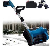 BOOZXCV Souffleur de Neige Pliable sans Fil - Pelle à Neige électrique - Balayeuse à Neige Portable, souffleuses à Neige à 45° à Gauche, à Droite ou vers Le Haut, Moteur sans balais (1battery)