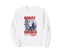 Boozy Brunch Club - Paris Champagne Brunch Humour Sweatshirt